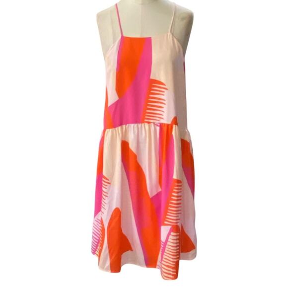 CROSBY by Mollie Burch Pink Orange ELLE Spaghetti Strap mini dress Size SMALL - Picture 3 of 11